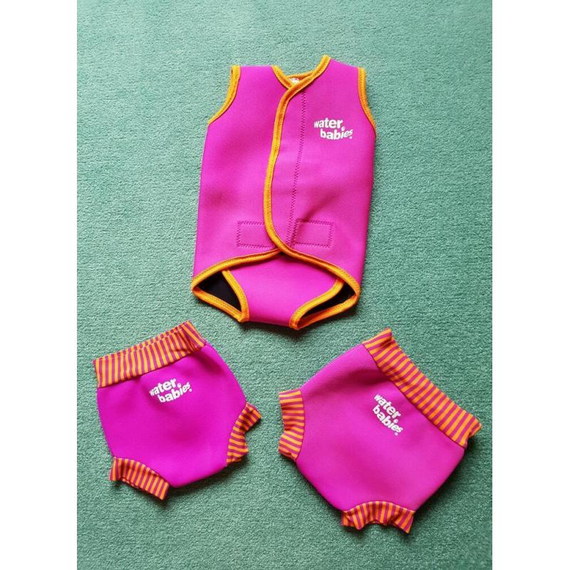 Waterbabies/splash about swim vest and swim nappies AS NEW