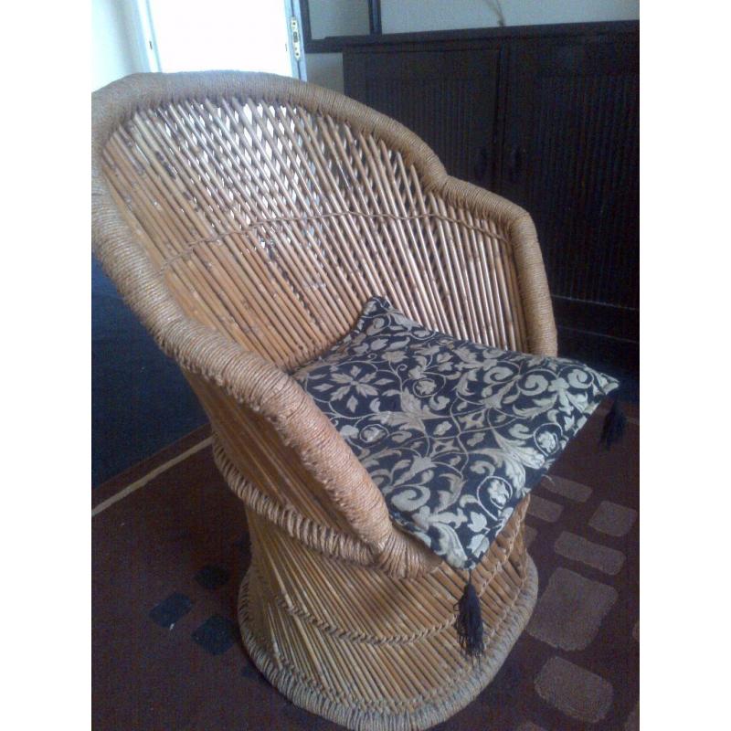 vintage sisal or wicker chair in very good condition