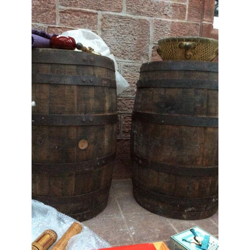 Two original Midleton Irish Whisky Oak Barrels / Casks