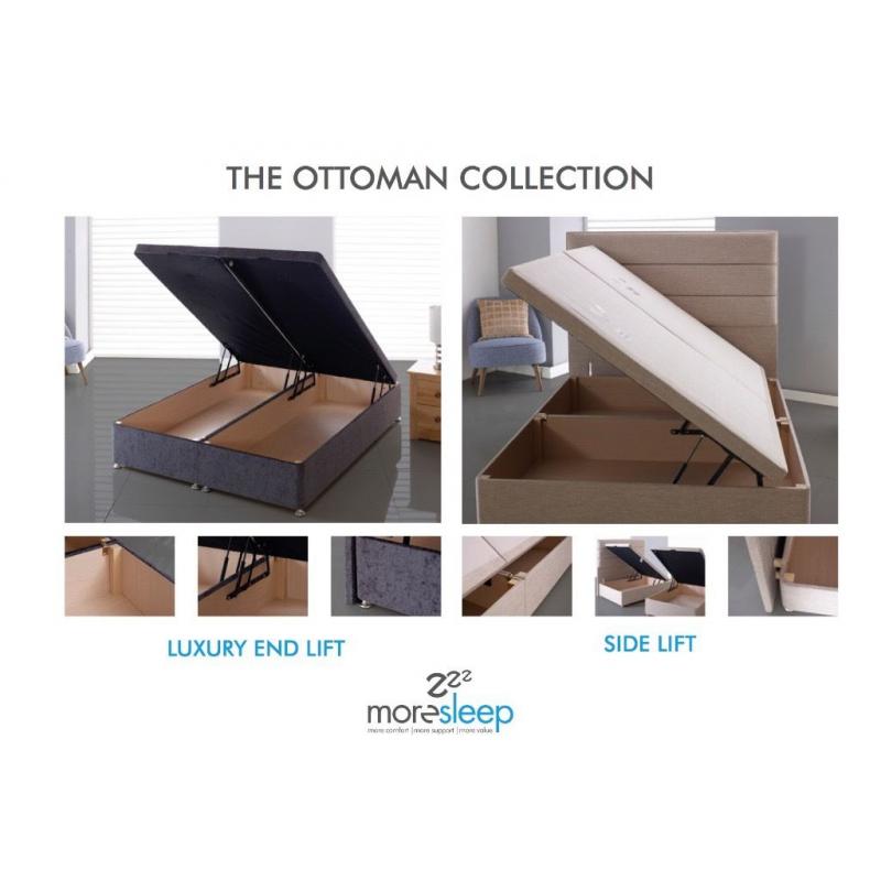 Strathmore 180cm x 200cm Zip & Link Super King Ottoman Luxury End Lift Divan Beds