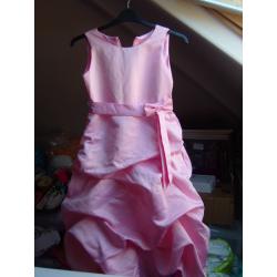 **BEAUTIFUL PINK DRESS** full length pink dress by 'cinda' - worn for less than 3 hours